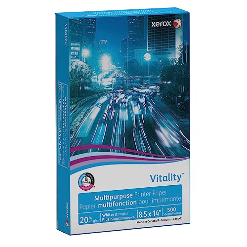 Xerox 3R02051 Vitality Multipurpose Printer Paper, 8 1/2 x 14, White, 500 Sheets/RM - Image 1