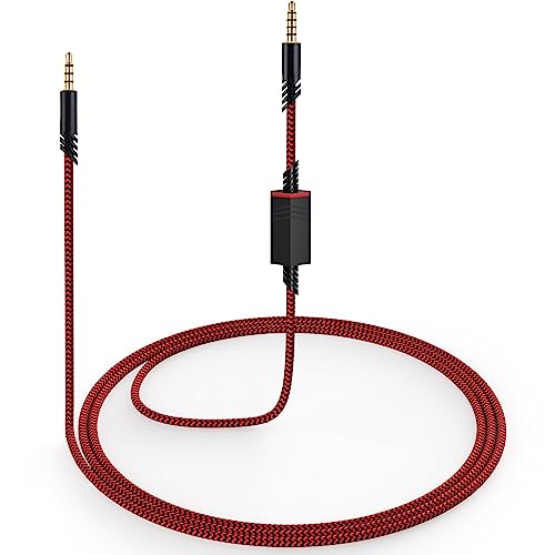 weishan A40 Cord Replacement for Astro A10 A40 TR Gaming Headsets, 3.5mm(1/8") Red Audio Cable with Inline Mic Mute Switch for PS5 PS4 Xbox, 6ft Long - Image 1