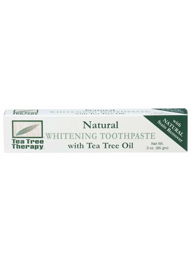 , Natural Whitening Toothpaste, with Tea Tree Oil, 3 oz (85 g)