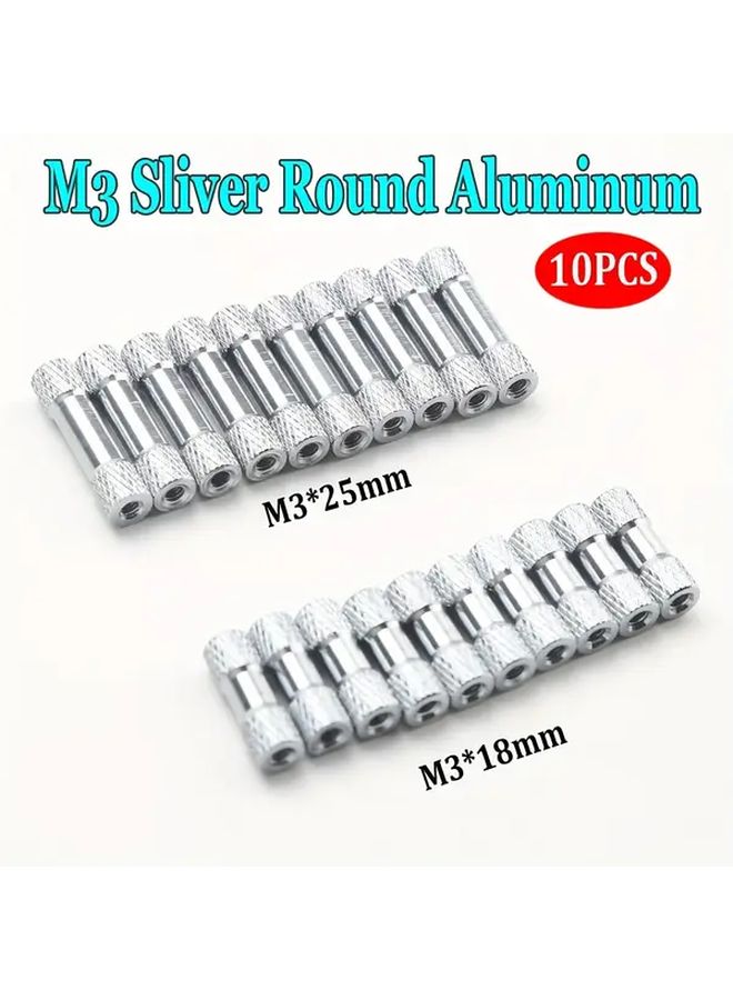 10PCS M3 25mm Round Aluminum Standoff Spacers For RC Cars And Drones - Image 1