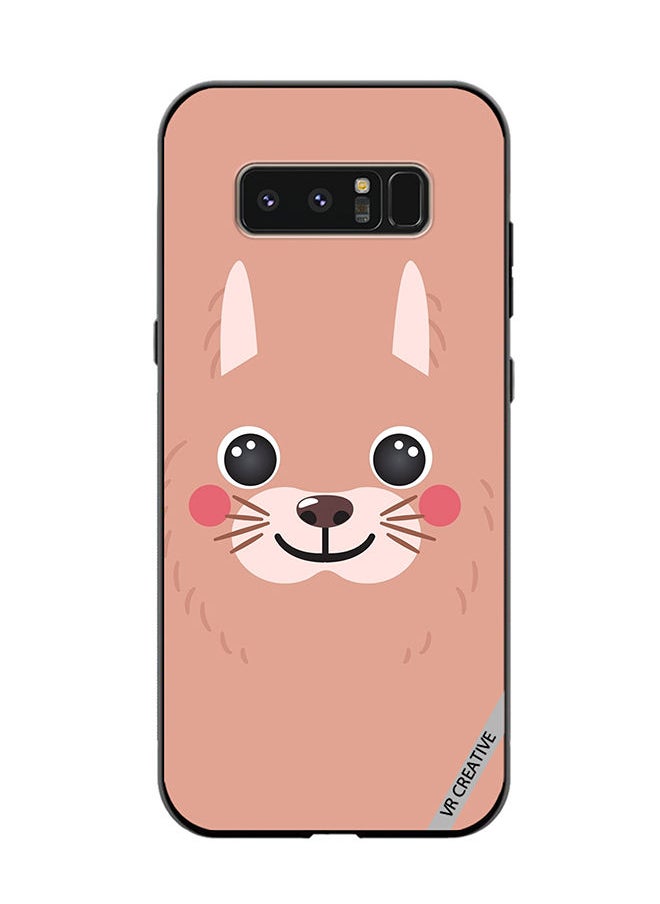 VR CREATIVE Protective Case Cover For Samsung Galaxy Note 8 Lama Cartoon Face Design Multicolour  - Image 1