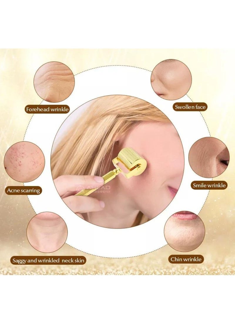 أسطوانة ديرما الفاخرة للوجه مقاس 0.5 مم مع 192 إبرة دقيقة من التيتانيوم للبشرة للوجه والجسم واللحية ونمو الشعر - Image 3