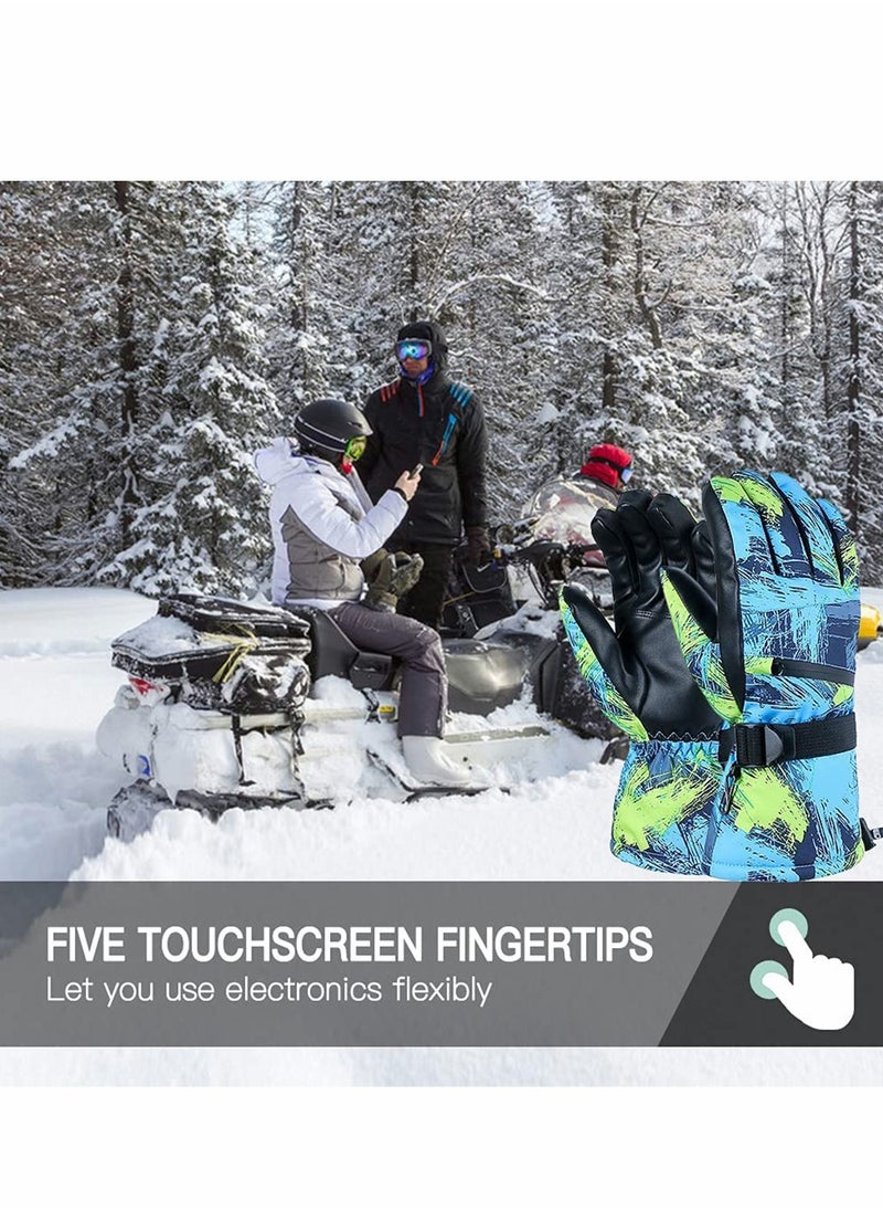 KASTWAVE Snow Ski Gloves Waterproof, KASTWAVE Windproof Winter Thermal Outdoor Warm Mittens Touch Screen Gloves, Full-Finger Mittens Cold Weather Hand for Skiing Driving Running Motorcycle Cycli Men Women(L)  - Image 5