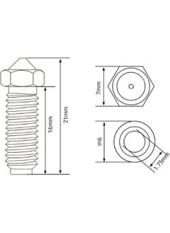 Hobi Mekatronik Anycubic Cobra 2-3 Pro-Plus-Max-Crator Compatible Hardened Steel Nozzle(1.0mm)  - Image 2