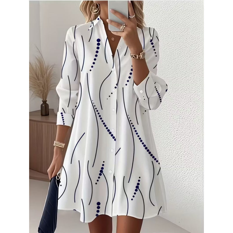 Polka Dot Shirt Dress - Image 2