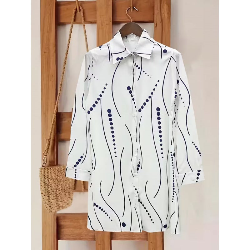 Polka Dot Shirt Dress - Image 3