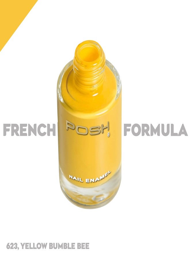 POSH HIGH GLOSS QUICK DRY TOXIN FREE NAILPOLISH COMBO OF 2, BUMBLE BEE,PURPLE GLARE, 622,623 - Image 3