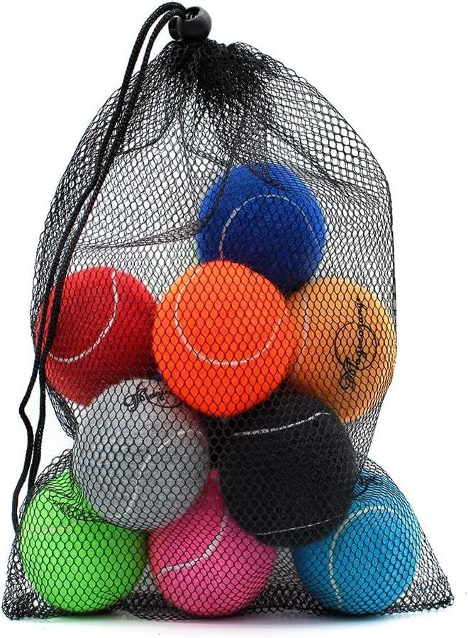 Magicorange كرات تنس ماجيك أورانج للكلاب، عبوة من 12 كرة تنس للكلاب، كرة لعب للكلاب الأليفة تأتي مع حقيبة شبكية لسهولة النقل (12 كرة متنوعة، 2.5 بوصة) - Image 1