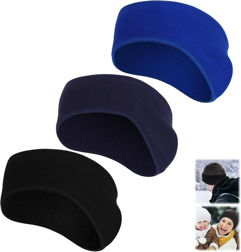 Komake Ear Warmers Headband, Fleece Earmuffs Running Headband Winter Ear Covers Moisture Wicking Ski Sport Headband for Men & Women (19.2 inches, One Size, Cycling) - Image 1