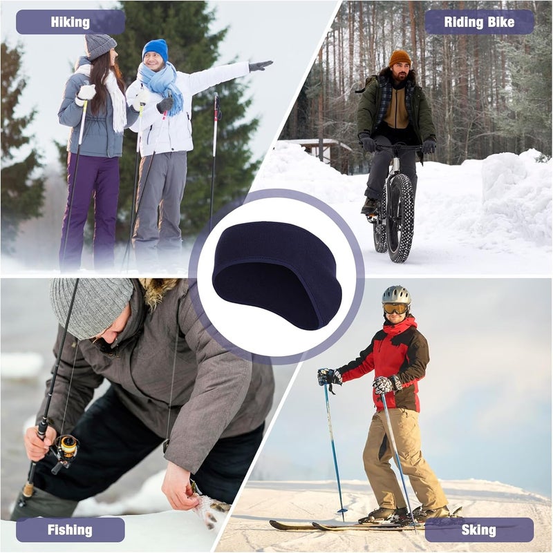 Komake Ear Warmers Headband, Fleece Earmuffs Running Headband Winter Ear Covers Moisture Wicking Ski Sport Headband for Men & Women (19.2 inches, One Size, Cycling) - Image 5
