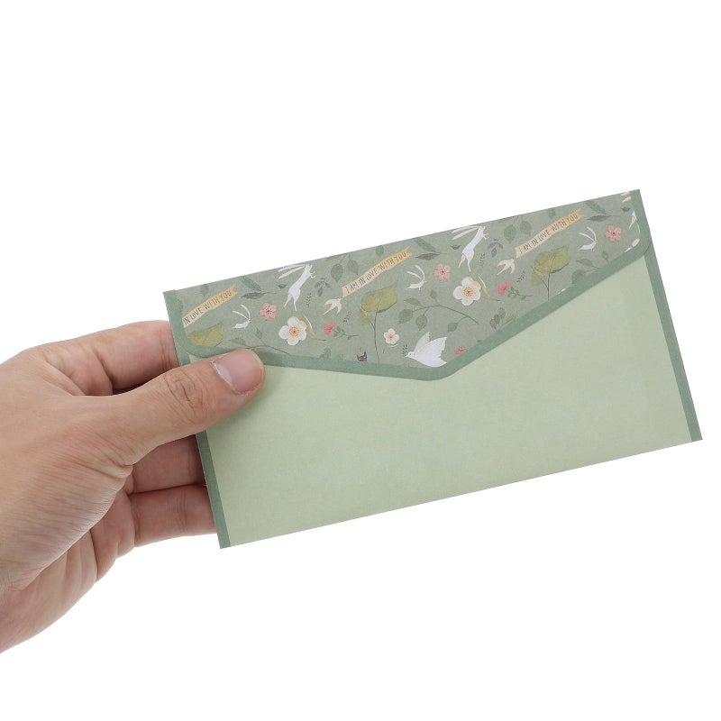Retro Floral Writing Paper and Envelopes Set 90 Pcs with Mint Green Envelopes for Letters - Image 4