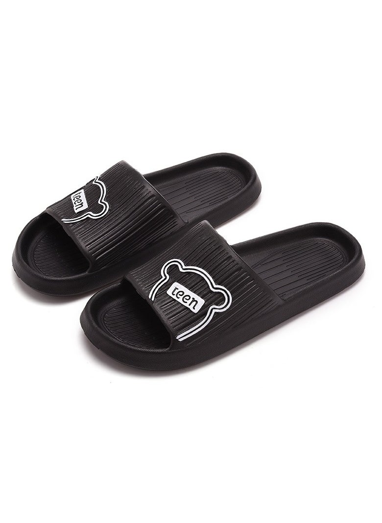 Generic New Indoor and Outdoor Anti slip Casual Slippers Black 