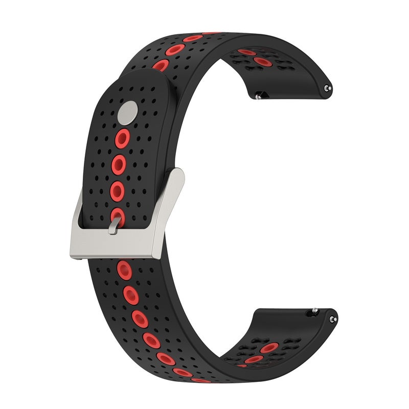S-TOP For Garmin vivoMove Style 20mm Silicone Watch Band(Black Orange) - Image 1