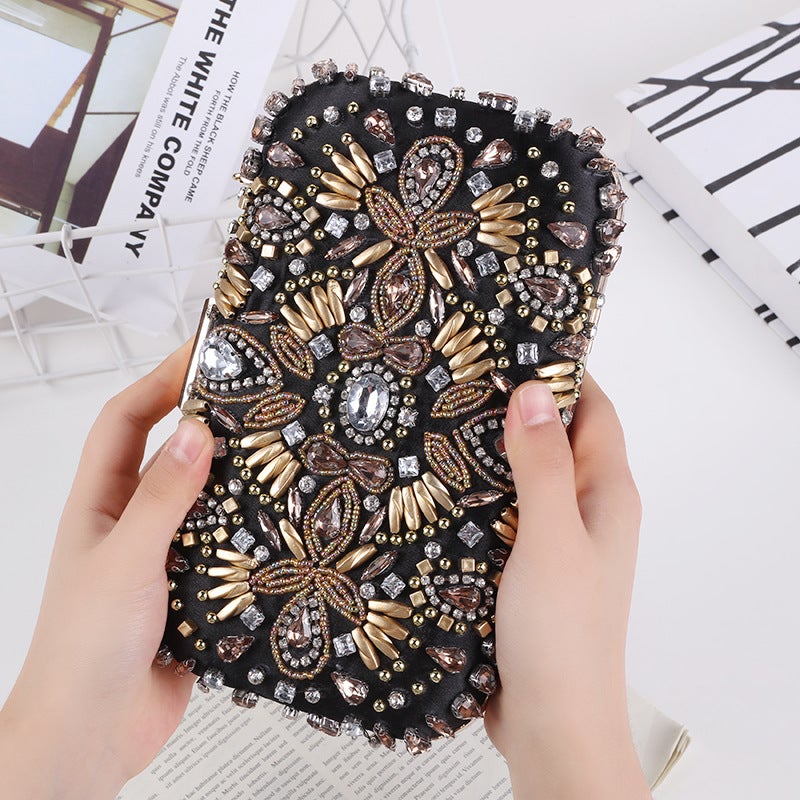Beaded Evening Bag, Party Banquet Ladies' Clutch, Bridal Evening Bag, Evening Gift Bag With Lock, Evening Bag - Image 4