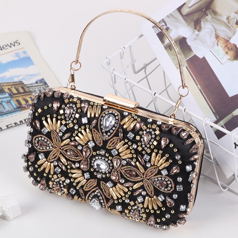 Beaded Evening Bag, Party Banquet Ladies' Clutch, Bridal Evening Bag, Evening Gift Bag With Lock, Evening Bag - Image 2