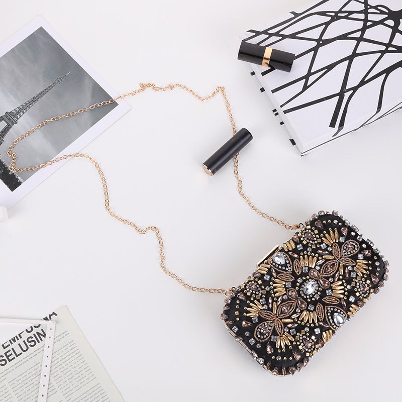 Beaded Evening Bag, Party Banquet Ladies' Clutch, Bridal Evening Bag, Evening Gift Bag With Lock, Evening Bag - Image 5
