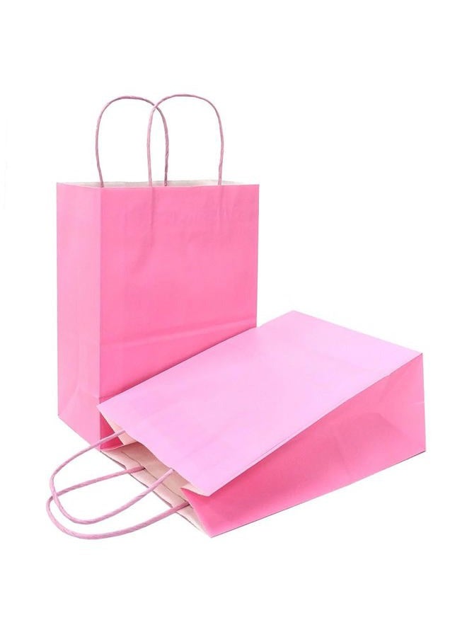 AZOWA (Light Pink(12 Pcs)(4.3''x 2.3''x 5.9'')) - Gift Bags Mini Kraft Paper Bags With Handles(Light Pink, 25 Pcs) - Image 1