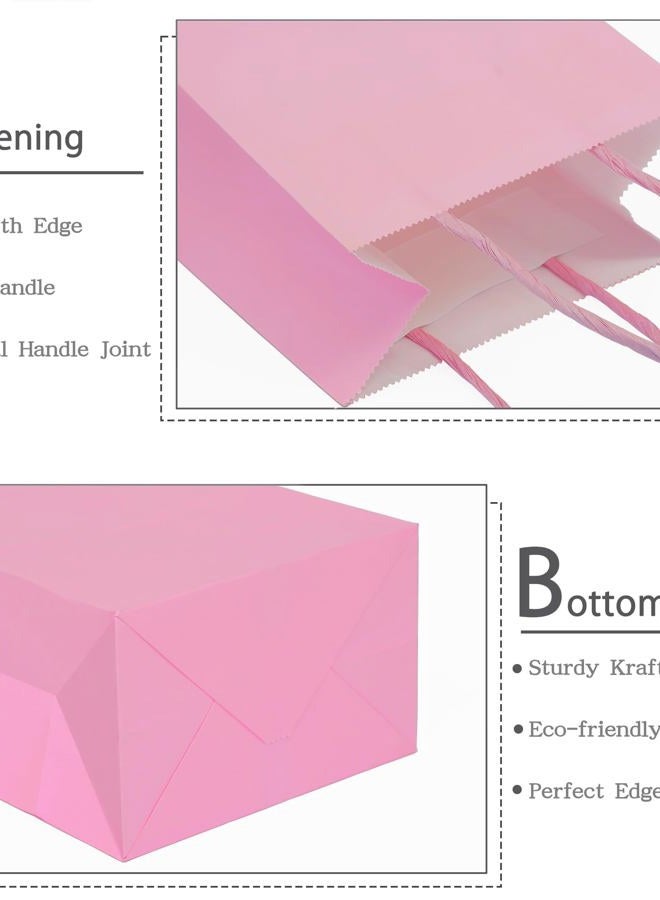 AZOWA (Light Pink(12 Pcs)(4.3''x 2.3''x 5.9'')) - Gift Bags Mini Kraft Paper Bags With Handles(Light Pink, 25 Pcs) - Image 4