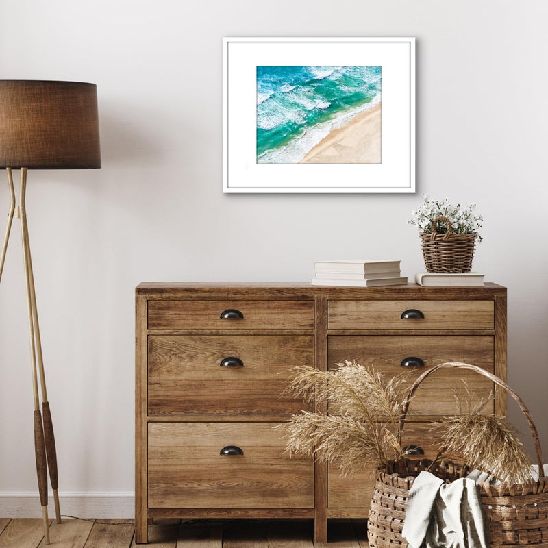 Americanflat 16x20 Picture Frame with Polished Plexiglass - Use as 11x14 Frame with Mat or Display 16x20 Photo Without Mat - Streamline Collection - Thin Border Picture Frames for Wall - White - Image 5
