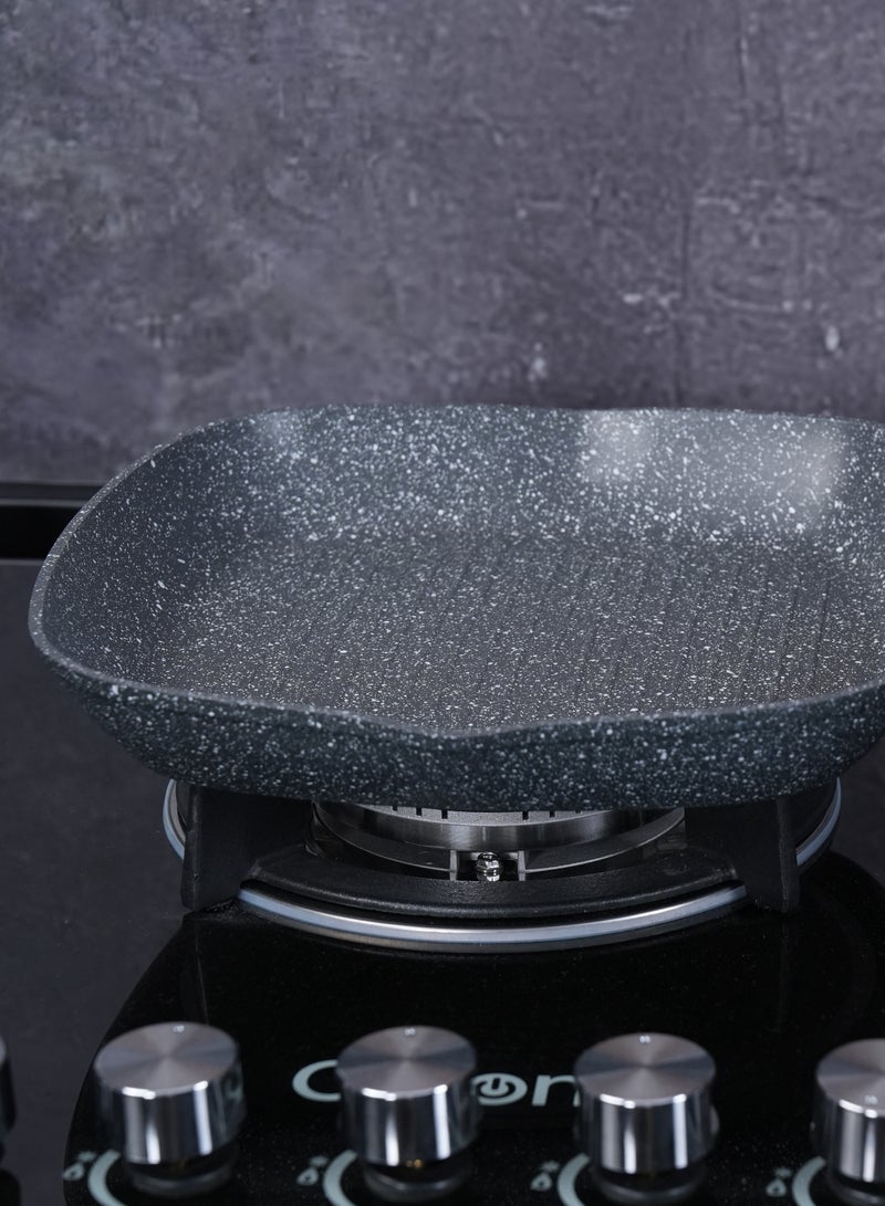 Homeway 28 CM Marble Grill Pan – Forged Non-Stick Cookware for Perfect Grilling - Image 3