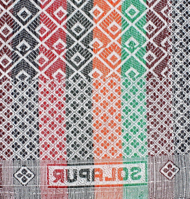Mandhania Solapur Chaddar Cotton Single Blanket Pack of 2 Multicolor - Image 3