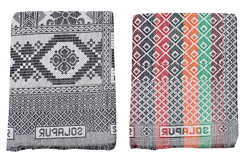 Mandhania Solapur Chaddar Cotton Single Blanket Pack of 2 Multicolor - Image 1