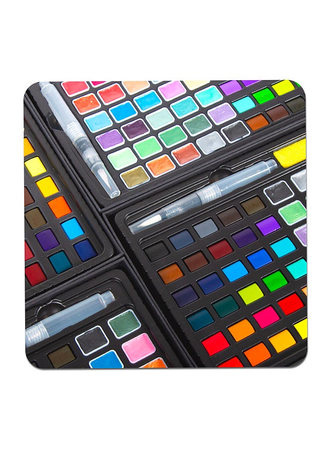 H&B Watercolor Paint Set 88 Colors Professional Art Supplies Including 40 Pearlescent and 48 Fluorescent Colors with Watercolor Brush Pen  - Image 3