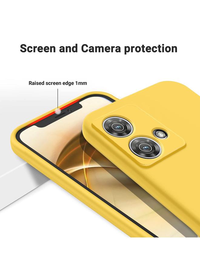 اس-توب جراب لهاتف موتورولا إيدج 40 نيو، جراب سيليكون سائل مقاوم للصدمات بلون نقي - Image 3