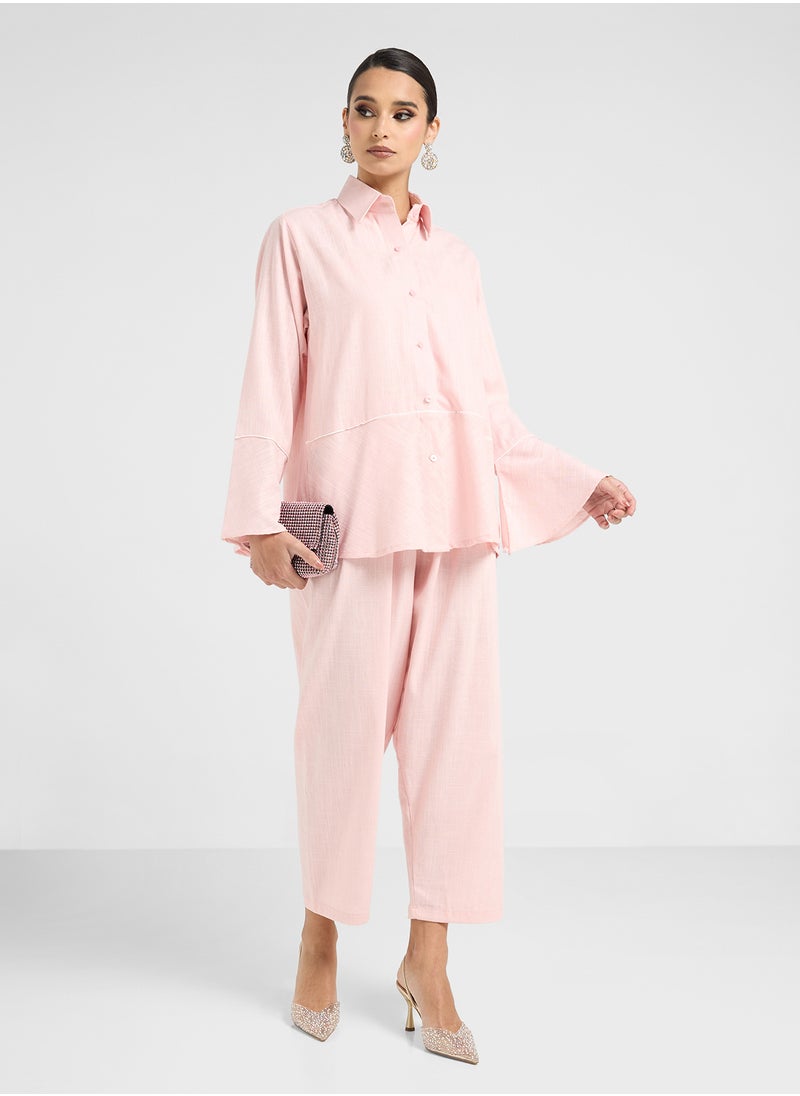 hayas closet Button Down Blouse & Pants Set  - Image 1