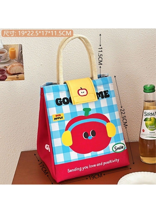 Tengyi Original Cute Lunch Bag Office Workers Large Capacity Handbag Cartoon Insulation Fresh-keeping Bag Student Lunch Box Bag