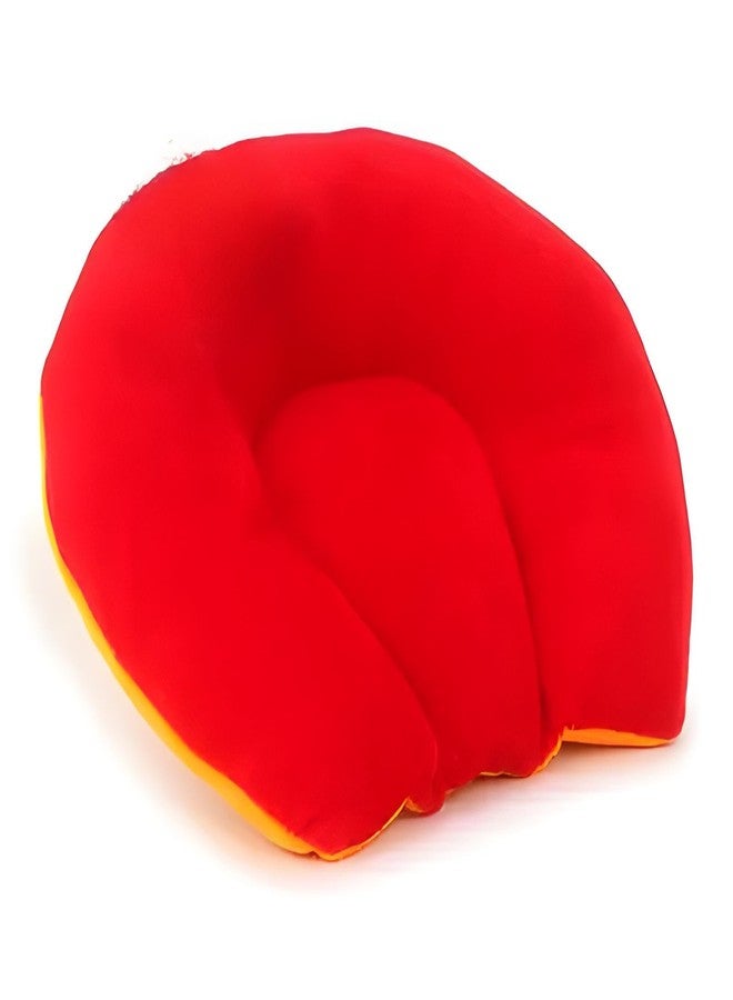 S-SQUARE Seed Pillow for Kids Baby Ideal for Round Head Shaping Seed Pillow with Foam Cotton Cover U Shape for Head Shaping Baby 0 to 18 Months Babies (Red) - Image 4