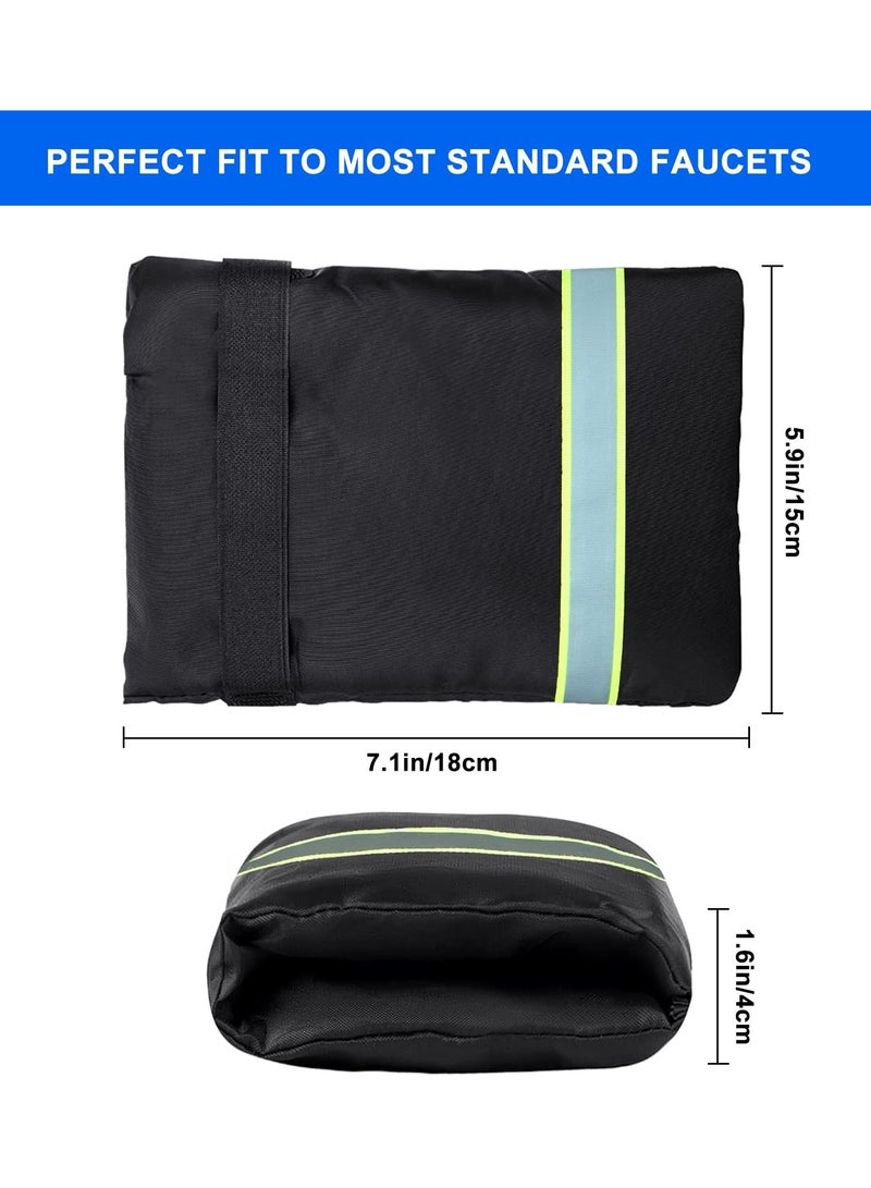 Winter Outdoor Faucet Cover - Insulated Waterproof Spigot Tap Socks with Reflective Strips, 4 Pack for Freeze Protection and Reusable Hose Bib Insulation - Image 3