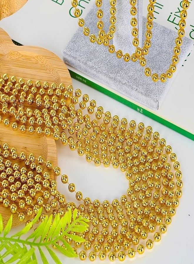 PartyToko 12 Pcs Mardi Gras Beads Bulk, 33 Inch 7mm Carnival Beaded Necklaces Decorations For Mardi Gras Festivals, Mardi Gras Parades, Night Club Dress-up Events Party Costume - Image 2