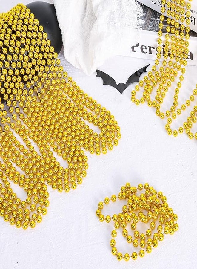 PartyToko 12 Pcs Mardi Gras Beads Bulk, 33 Inch 7mm Carnival Beaded Necklaces Decorations For Mardi Gras Festivals, Mardi Gras Parades, Night Club Dress-up Events Party Costume - Image 3