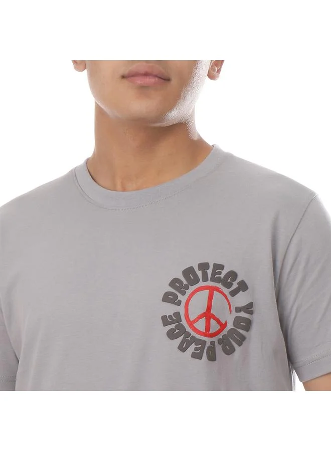 Coup Coup Men Printed Single Jersey T-Shirt 1000746 3XL - Grey