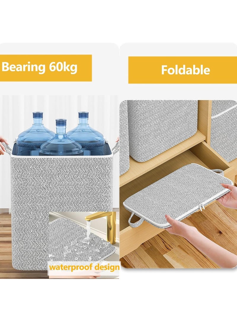 2pcs Wardrobe Clothes Organizer Bedding Organizer Foldable Closet Storage Organizer with Carrying Handles Large-Capacity Storage Bag for Home Bedroom Office（150L） - Image 5