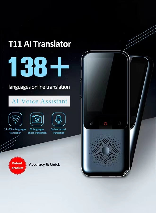 VORMOR T11 AI Language Translator – Voice, Text & Photo Translator (138 Online/17 Offline Languages, Arabic Included), ChatGPT Integration, HD Screen, Ideal for Professionals & Travelers - Image 1