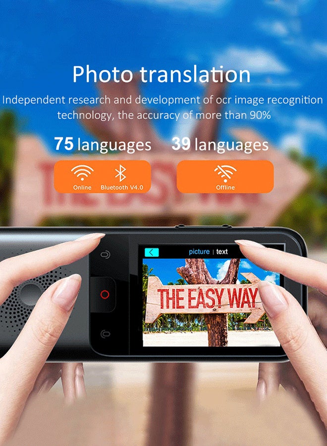 VORMOR T11 AI Language Translator – Voice, Text & Photo Translator (138 Online/17 Offline Languages, Arabic Included), ChatGPT Integration, HD Screen, Ideal for Professionals & Travelers - Image 4