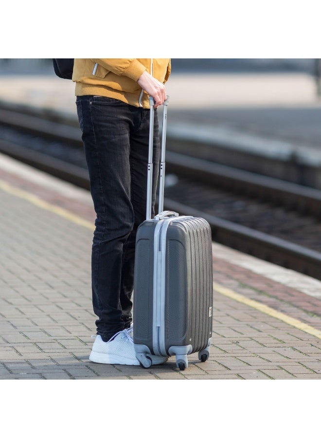 SENATOR Hard Case Travel Bag Cabin Luggage Trolley ABS Lightweight Suitcase with 4 Spinner Wheels KH132, Navy Blue - Image 2