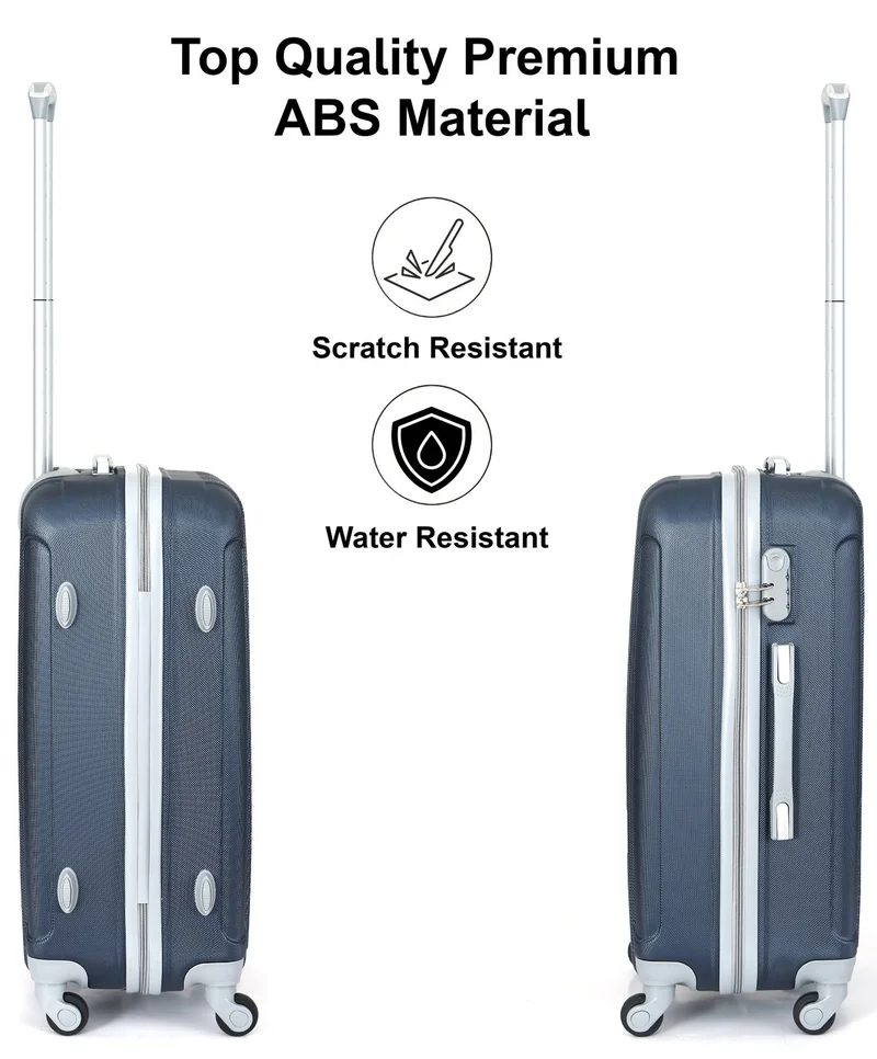 Senator 20 Hard Case Travel Bag Cabin Luggage Trolley ABS Lightweight Suitcase with 4 Spinner Wheels KH132, Navy Blue  | Best Price UAE