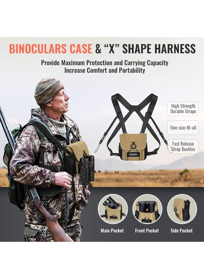 ScoopX 10x42 Ultra HD Binoculars with Phone Adapter and Harness - 24mm Large View Eyepiece, Edge-to-Edge Sharpness, 6.5° Wide Angle Field of View - Lightweight Waterproof Binoculars for Bird Watching Huntin1 - Image 4