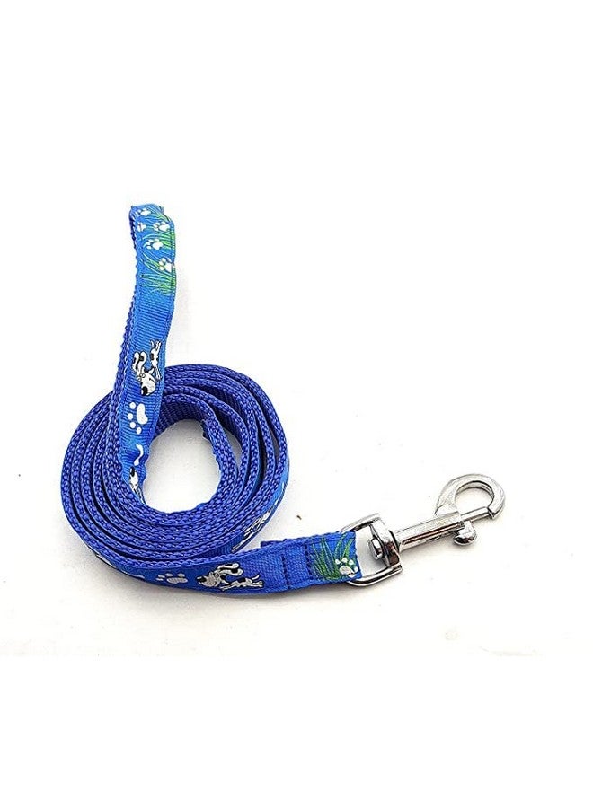 طقم حزام قابل للتعديل للحيوانات الأليفة مقاس 15 مم مع حزام من النايلون مطبوع عليه جرو للكلاب الصغيرة والمتوسطة الحجم (أزرق) - Image 2