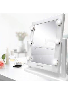 Olivia Rose Vanity Mirror With Lightslighted Makeup Mirror Large Mirror Hollywood Style White Silver  - Image 4