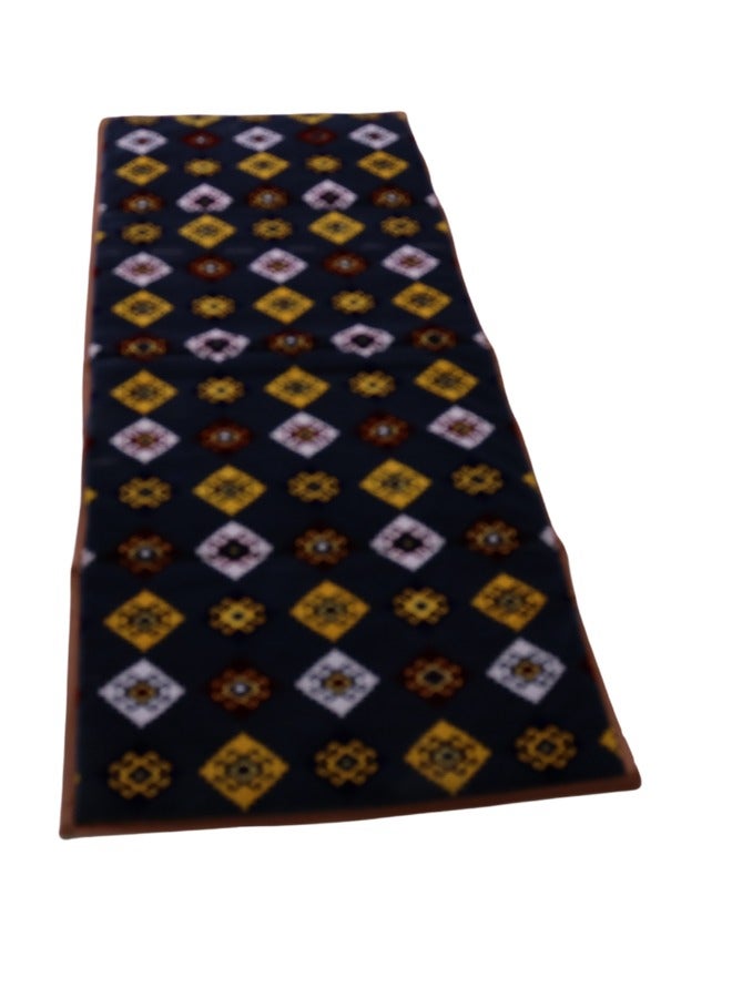 SMART HOME Premium Velvet Waterproof Rug – Ultra Soft, Double Stitched, 20mm Padded Lining, Elegant Pattern, Durable 1mm Square Tube Frame – 200 x 70 x 5 cm - Image 3