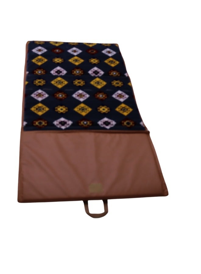 SMART HOME Premium Velvet Waterproof Rug – Ultra Soft, Double Stitched, 20mm Padded Lining, Elegant Pattern, Durable 1mm Square Tube Frame – 200 x 70 x 5 cm - Image 4