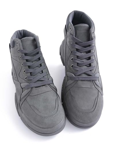 VSUDO Upgrade 39" Double Layer Weave Flat Shoelaces, 5/16" Wide Flat Shoe Laces for Adults & Kids Sneakers or Athletic Shoes [1Pair-Dark Gray-100CM] - Image 2