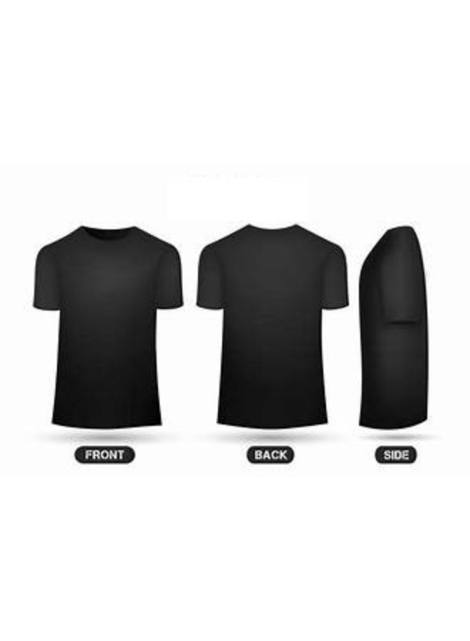 Premium Cotton T-Shirt, Ultra-Soft Fabric, Classic Fit, Black, Unisex - Image 3