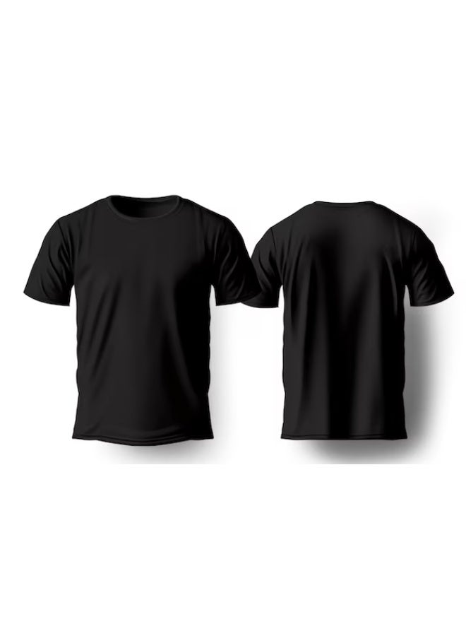 Premium Cotton T-Shirt, Ultra-Soft Fabric, Classic Fit, Black, Unisex - Image 1