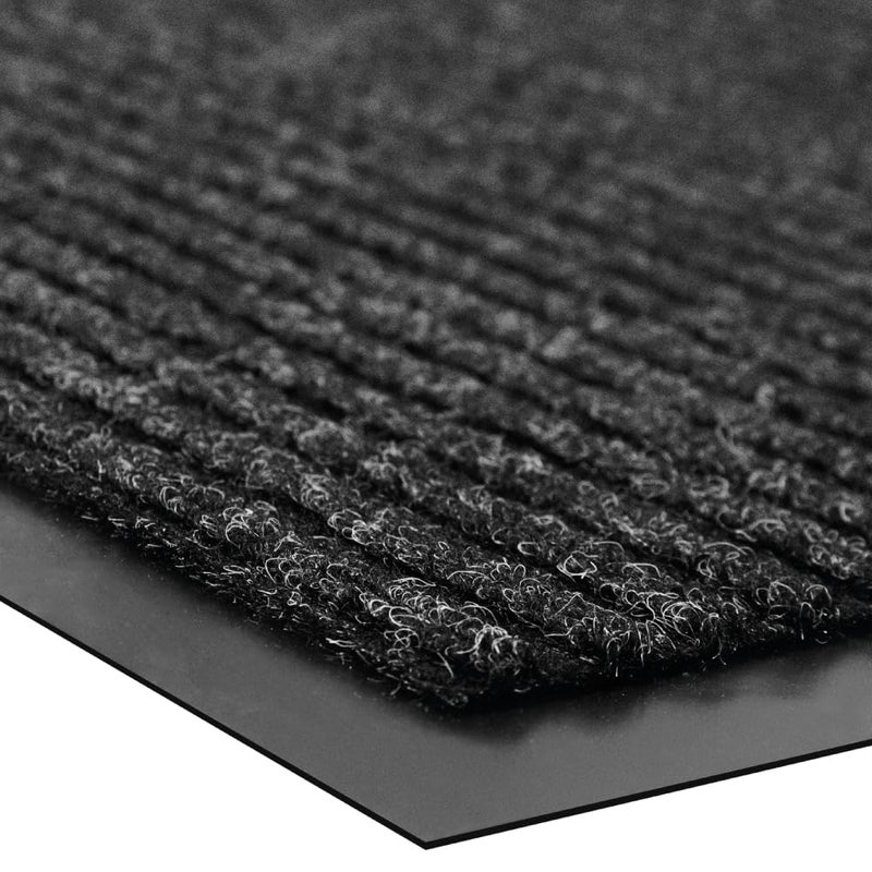 UNIMAT Traffic Guard Door Mat 3x 5 Heavy Duty Waterproof Doormat Stain and Fade Resistant Welcome Mats Durable Rubber Backing Low Profile Entryway Rug Shoe and Boot Scraper Black