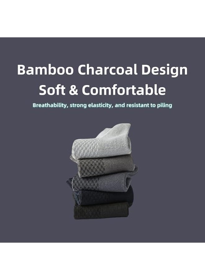 RATSAW Men's bamboo Socks Moisture Wicking Suitable for All Seasons 5 Pairs - Image 2